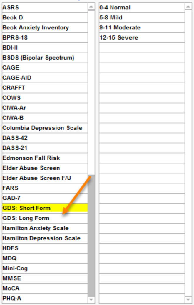 GDS update to Rating Scales