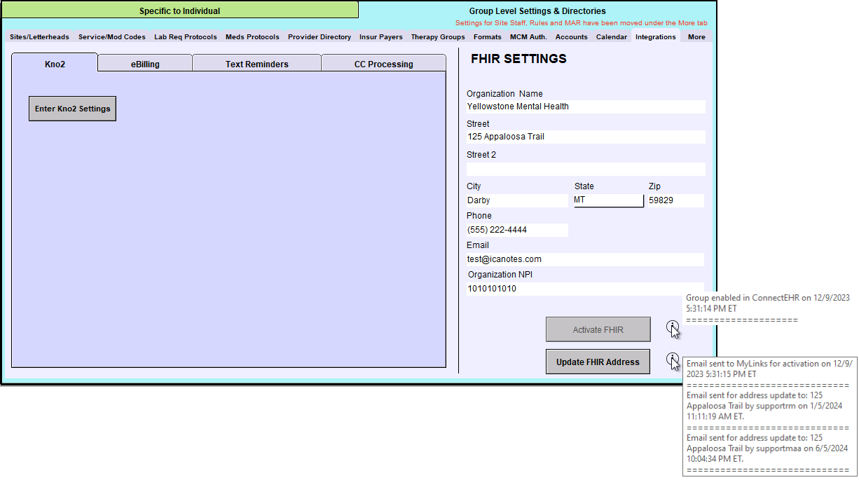 Screenshot for FHIR Access