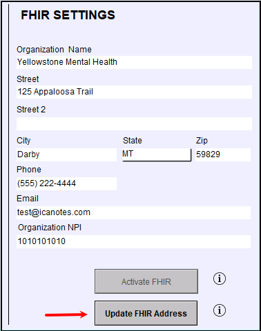 Screenshot for FHIR Access