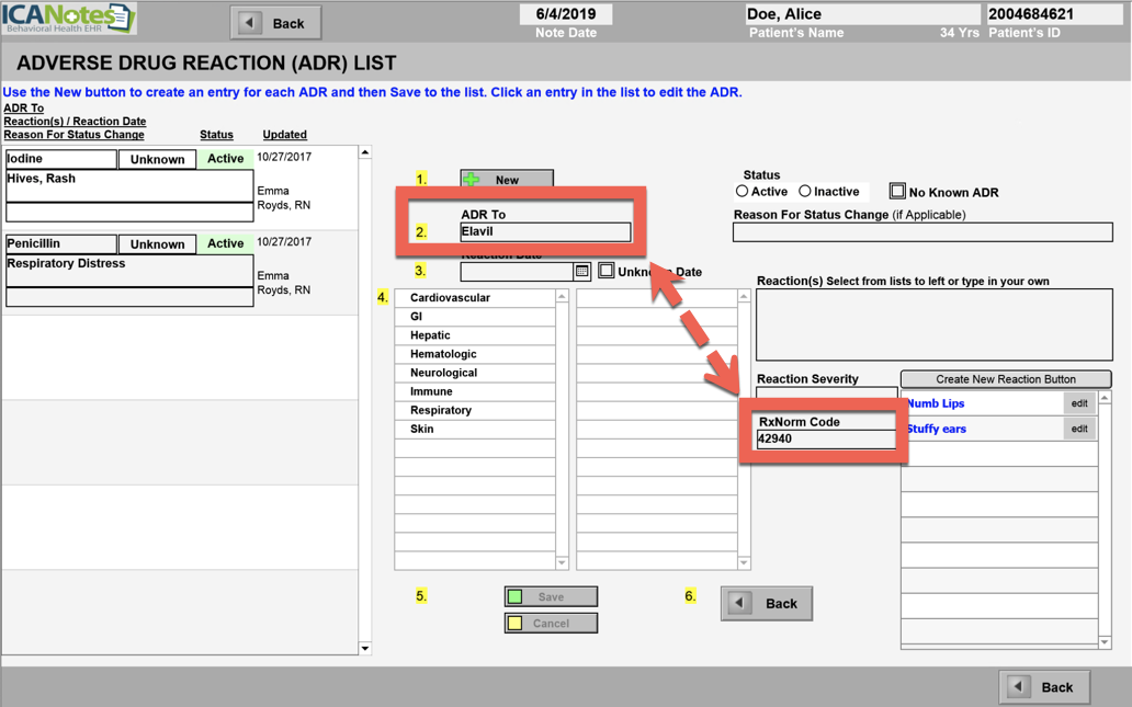 Screenshot for Adverse Drug Reaction RxNorm Lookup Table