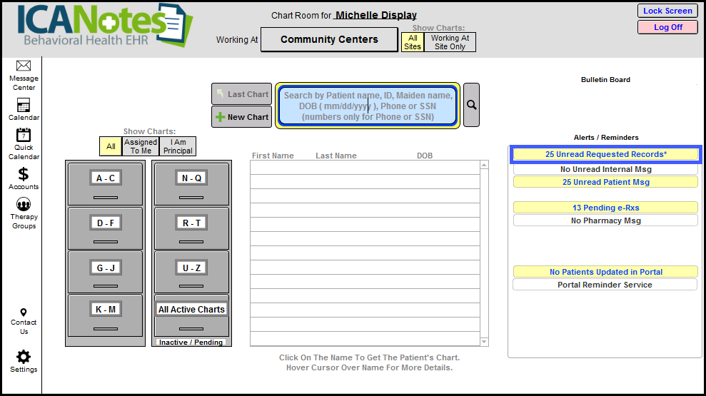 Screenshot for Processing Record Requests