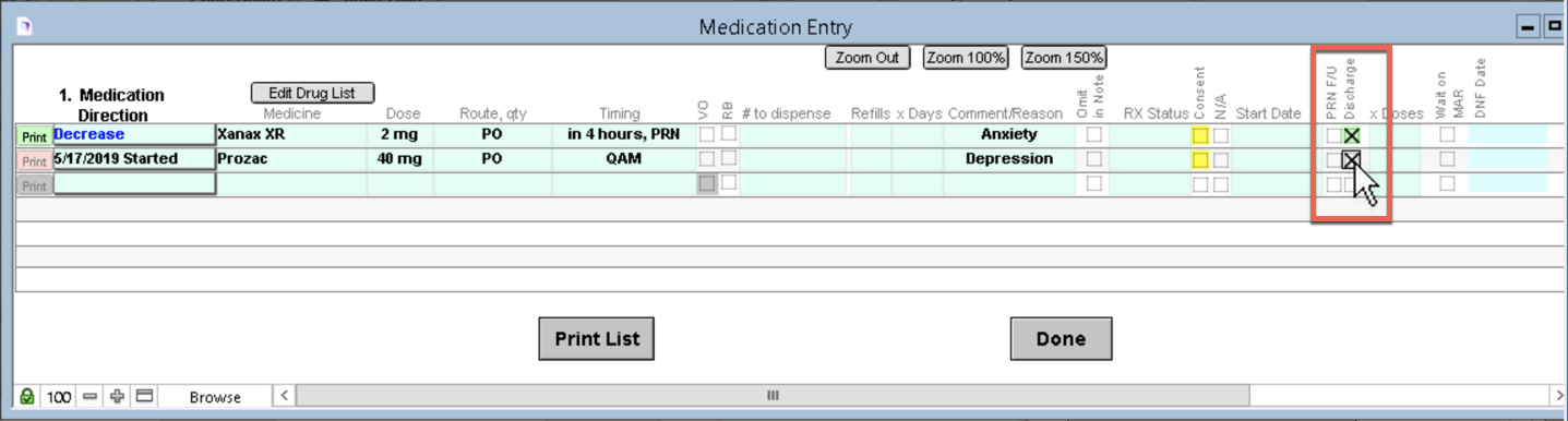 Screenshot for Creating Discharge Instructions