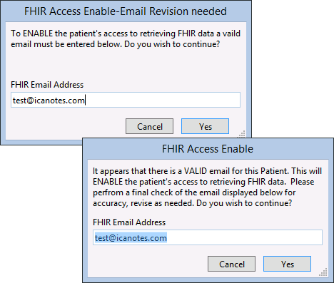Screenshot for FHIR Access