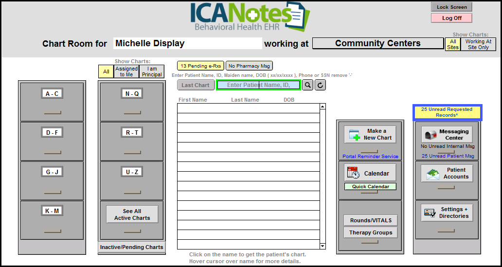 Screenshot for Processing Record Requests