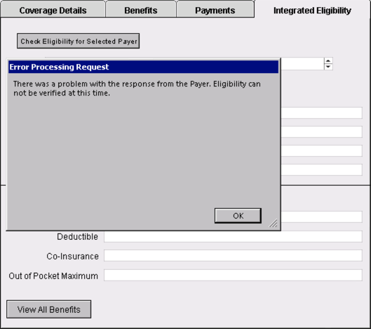 Screenshot for Integrated Eligibility With Waystar