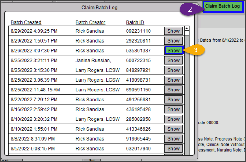 Screenshot for Checking for FAILED DELIVERY Claims