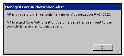 Screenshot for How to Enter Managed Care Authorizations