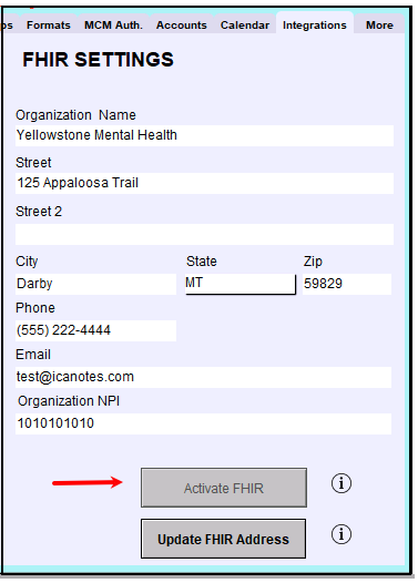 Screenshot for FHIR Access