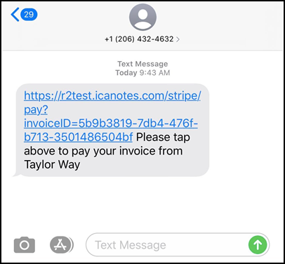 Screenshot for Requesting Client Payments via Stripe