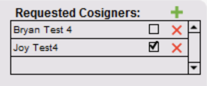 Screenshot for Requested Cosigners