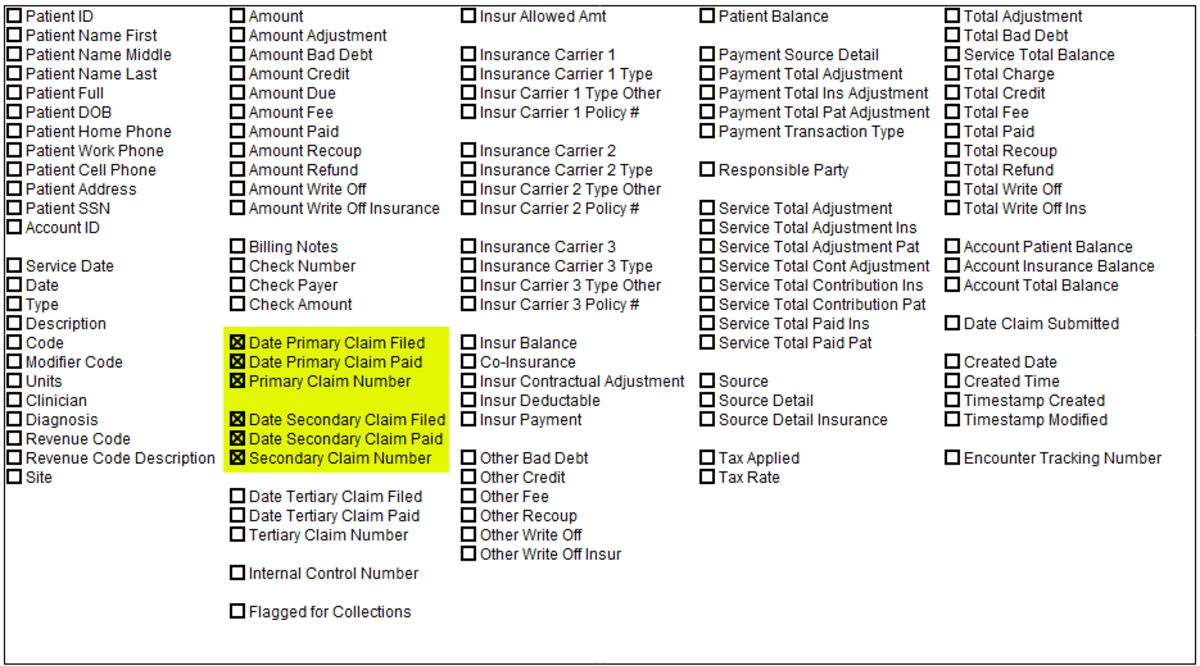 New export options in PA reports