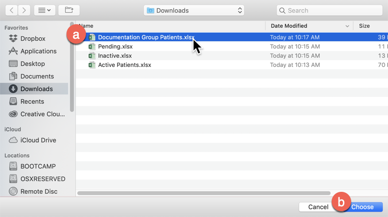 Screenshot for Data Export and Demographics Import