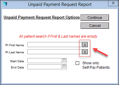 Screenshot for Unpaid Payment Requests Report for Nexio