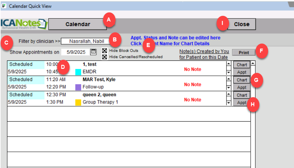 Screenshot for Quick Calendar
