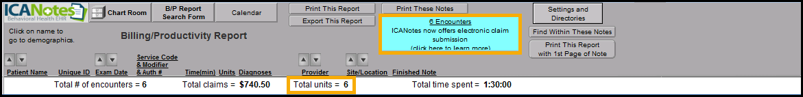 Screenshot for How to Run a Medicaid Volume Report for Meaningful Use (90 days)