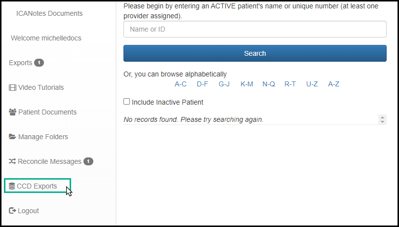 Screenshot for CCDA On the Patient Portal and Upload Site