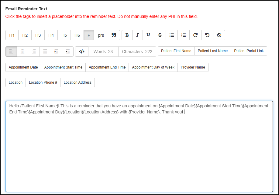 Screenshot for Custom Email Reminders