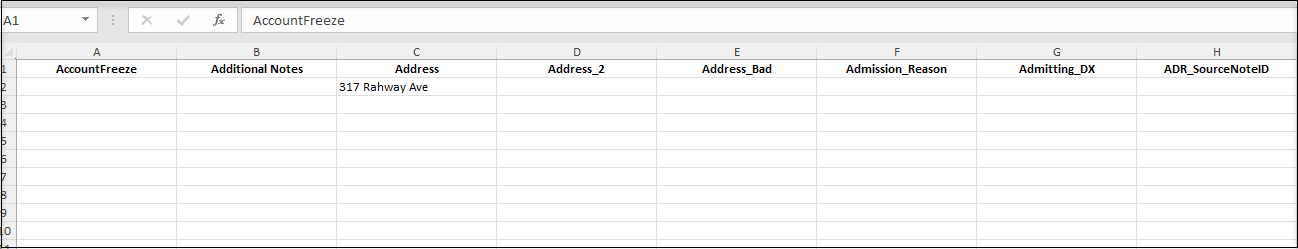Screenshot for Patient Data export (Individual level)
