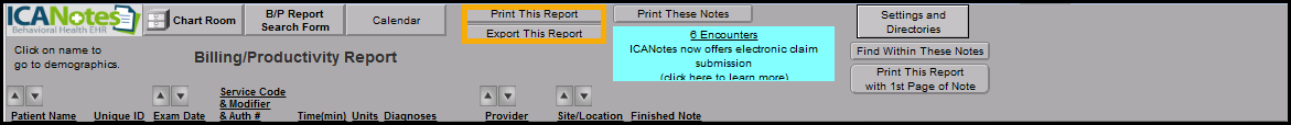 Screenshot for How to Run a Medicaid Volume Report for Meaningful Use (90 days)