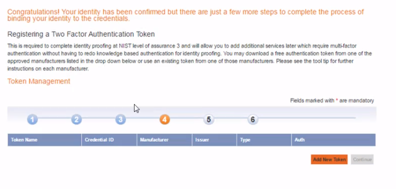 Screenshot for EPCS Onboarding Process