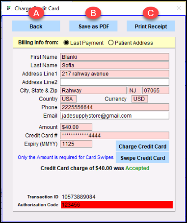 Screenshot for Credit Card Processing Through The Calendar