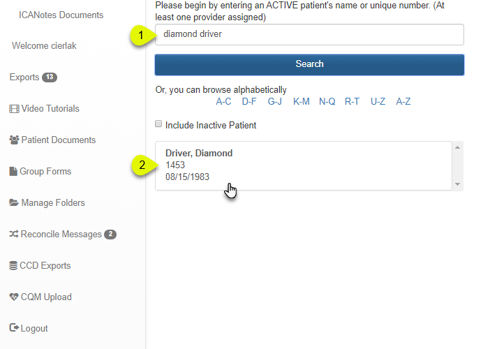 Screenshot for Patient Signature of Treatment Plan or Note via the Portal