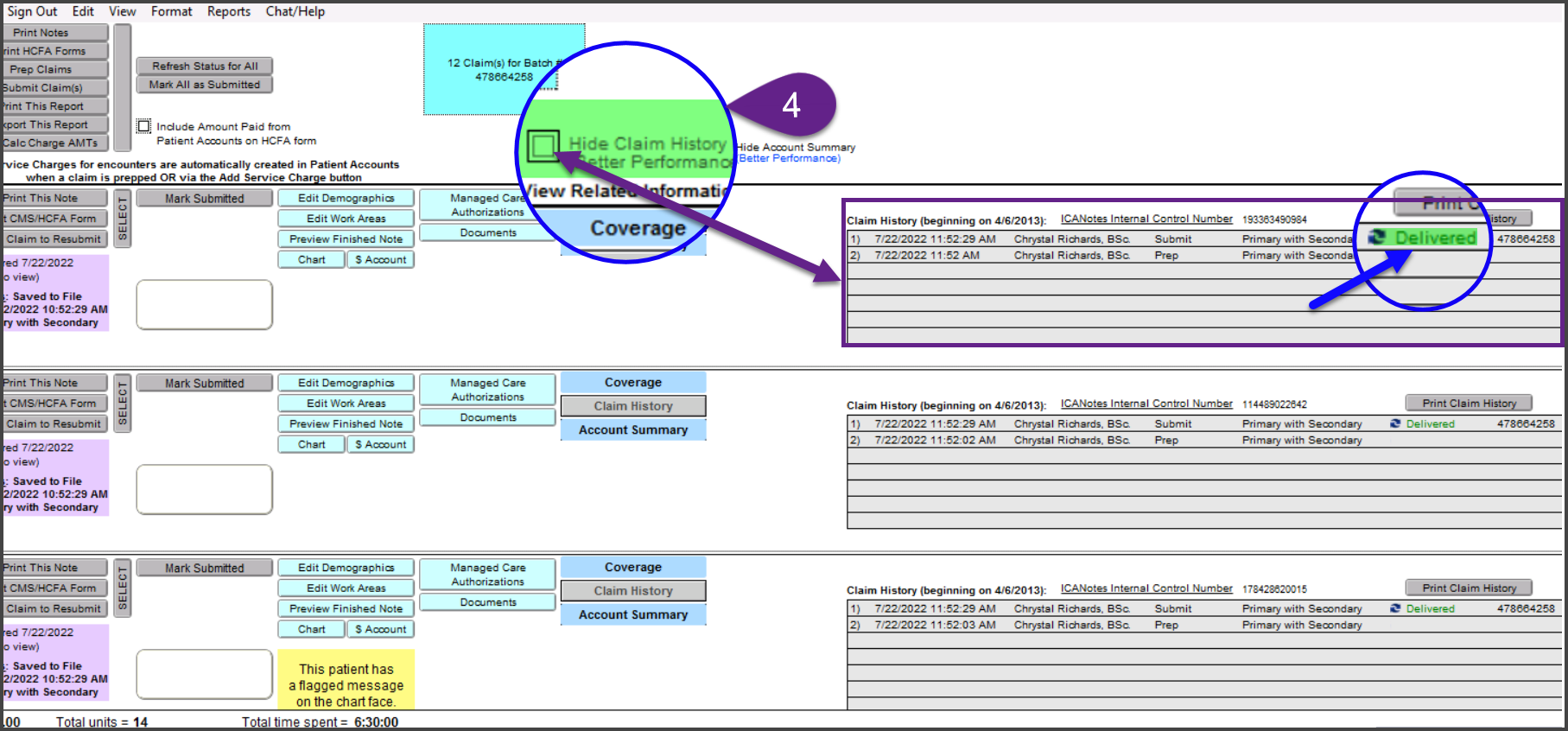 Screenshot for Checking for FAILED DELIVERY Claims