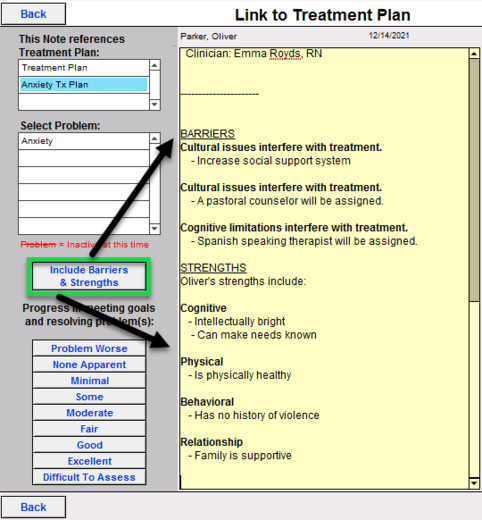 Include Strengths and Barriers