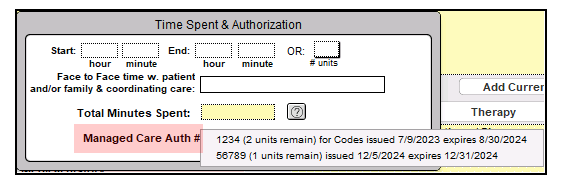 Screenshot for How to Enter Managed Care Authorizations