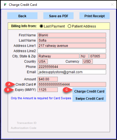 Screenshot for Credit Card Processing Through The Calendar