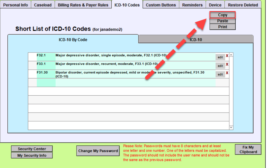 Screenshot for How To Create An ICD-10 Short List