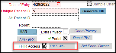 Screenshot for FHIR Access